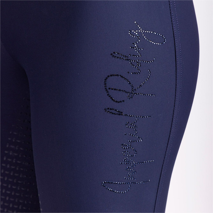 2023 Imperial Riding Womens Shiny Sparks Full Grip Riding Tights KL44322008 - Navy